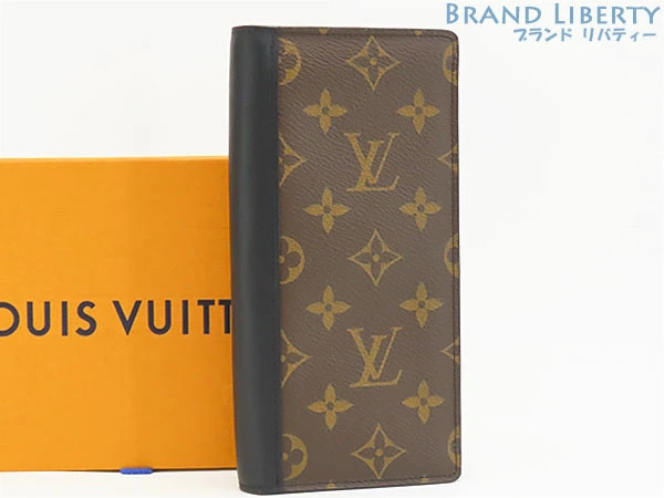 LOUIS VUITTON Monogram Macassar Bifold Long Wallet Black M69410