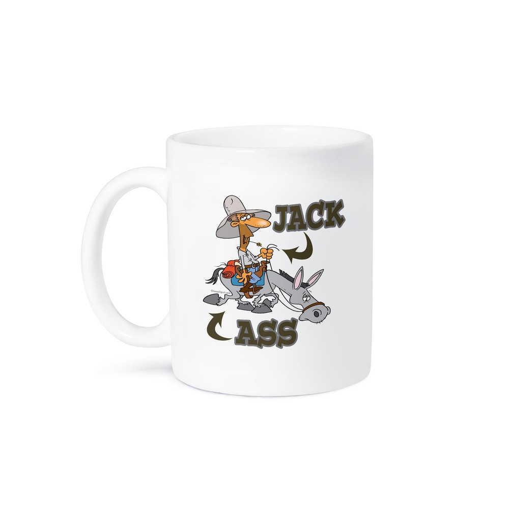 3D Rose Jackass Mug Featuring Donkey Rider Design  
