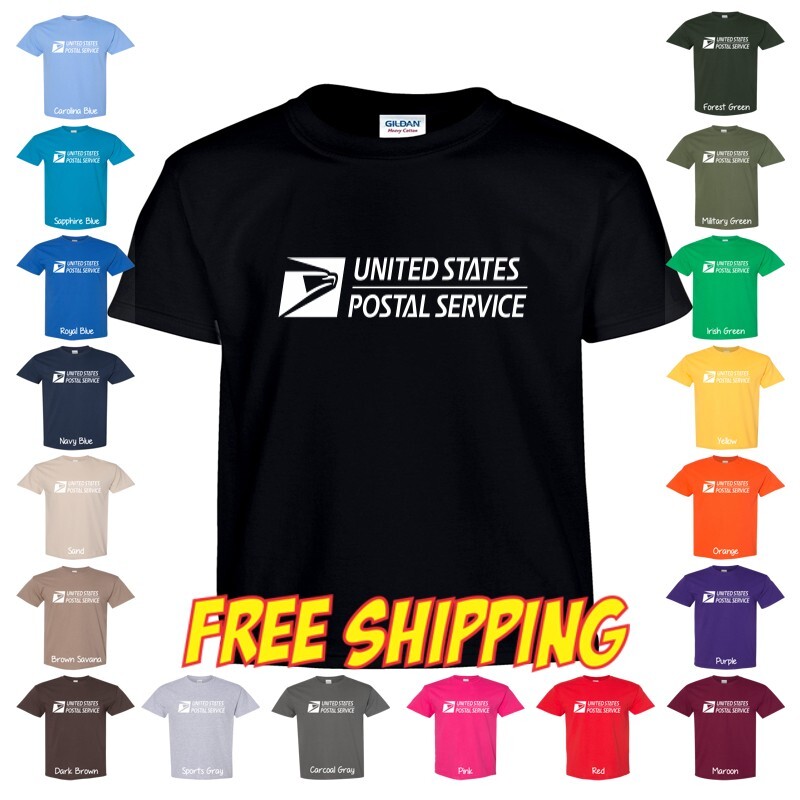 USPS Shirt 19 Colors Free Shipping 8 Sizes Small to 5XL