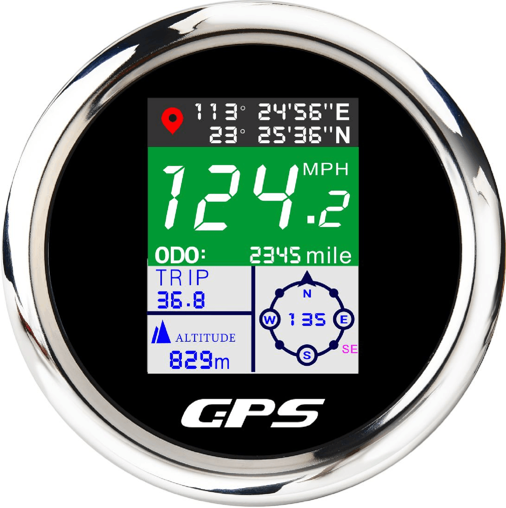 85mm Waterproof GPS Speedometer Odometer for Car Truck Bike Boat Marine