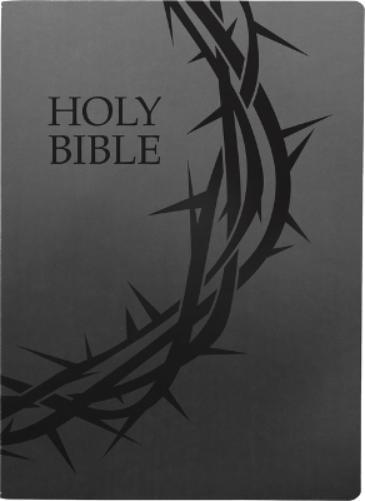 KJV Holy Bible, Crown of Thorns Design, Large Print, Black Ultra (Leather Bound)
