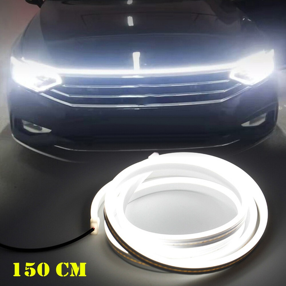 Car Parts Flexible 150cm White Car Hood Day Running LED Light Strip Accessories