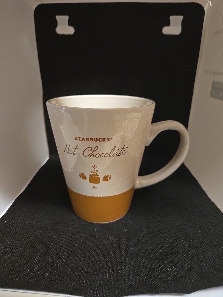 Starbucks 15oz Beige Brown Ceramic Hot Chocolate Mug 2010 Edition