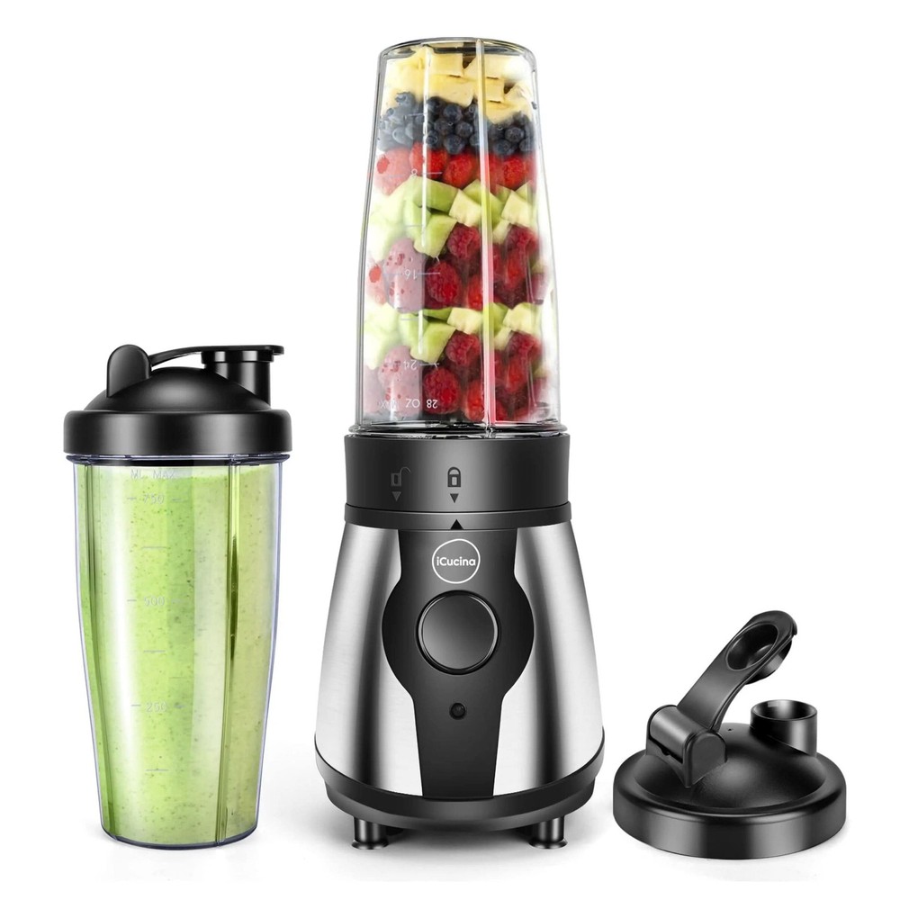 300W Portable Blender for Shakes & Smoothies with 2 To-Go Cups