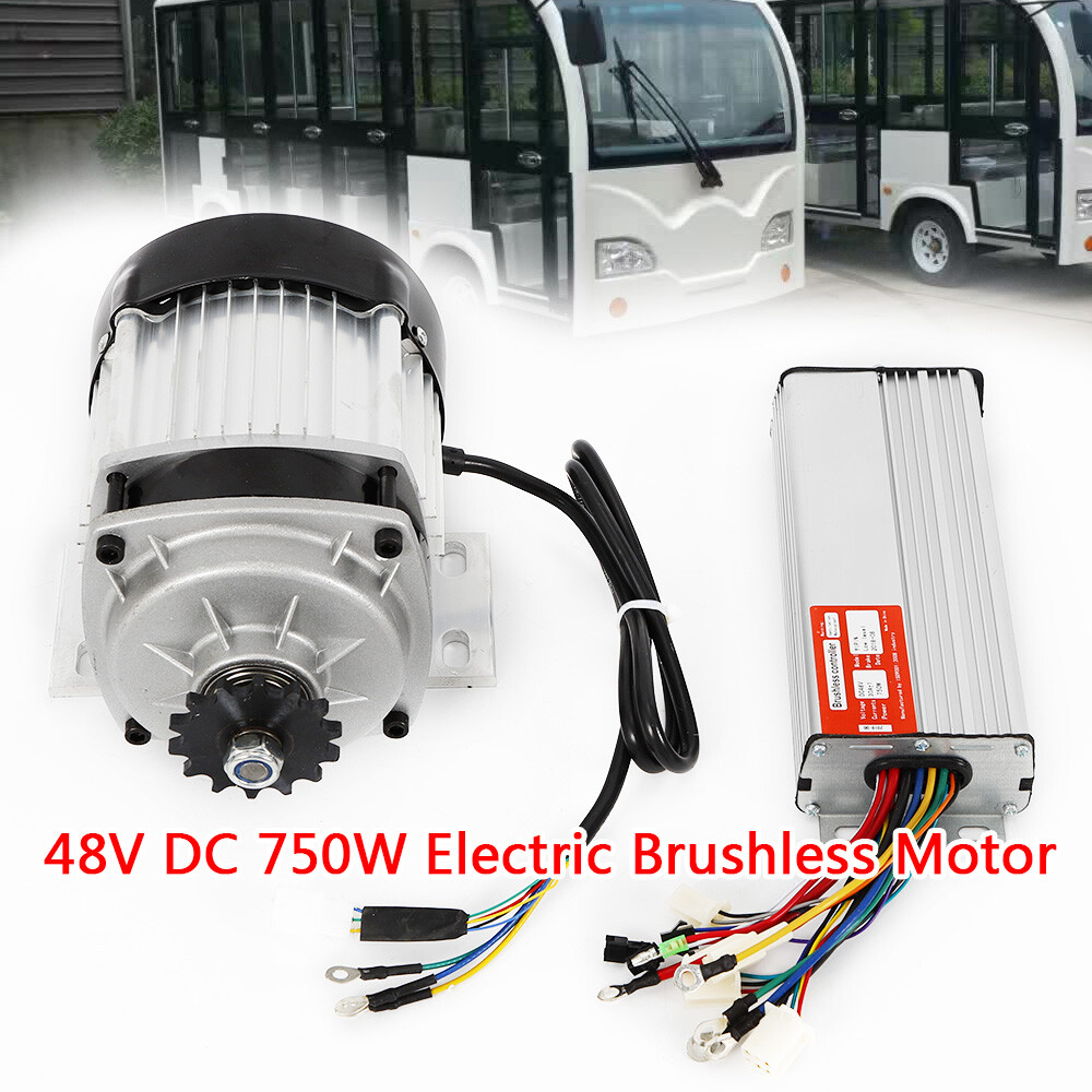750W 48V DC Brushless/Brush Electric Motor Kit for Scooter/Go Kart/Reduction ATV