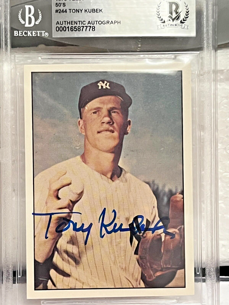 Tony Kubek NY Yankees Signed 1979 TCMA 50's History Series Autograph BAS COA!!!