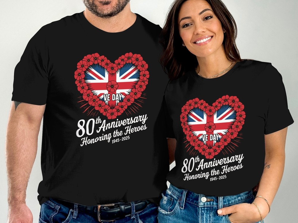 Union Jack Poppies T-Shirt British Flag Remembrance Day UK Pride Gift Tee-image