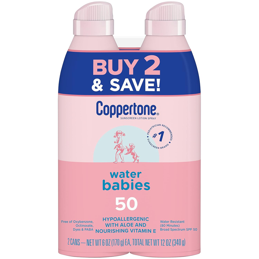 Waterbabies SPF 50 Baby Sunscreen Spray – Water-Resistant & Gentle Protection