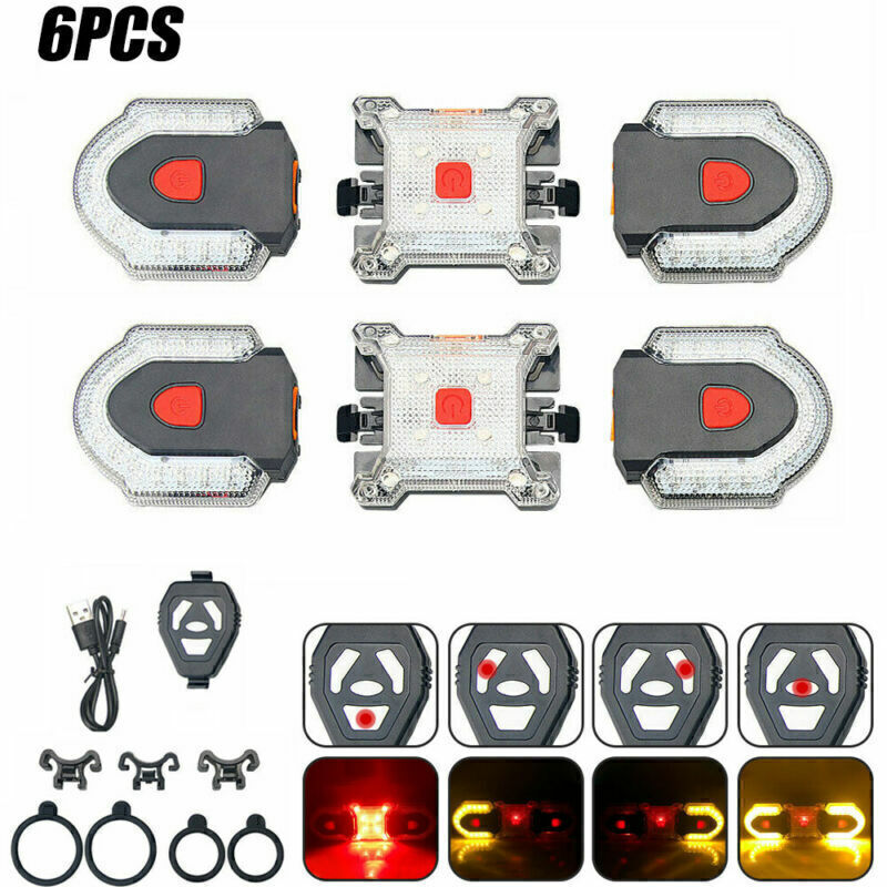 Wireless USB Bike LED Tail Light with Turn Signals and Remote