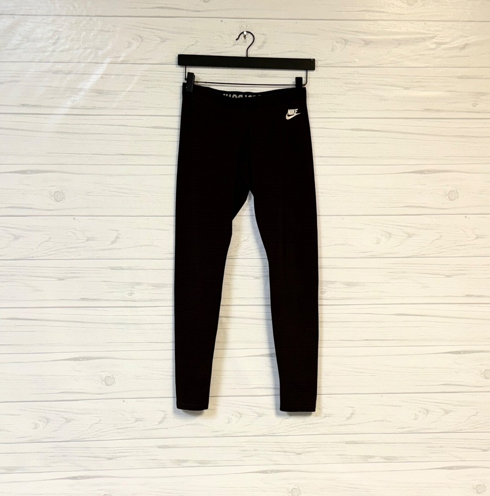 Nike leggings womens size medium brown patterned stretch full length