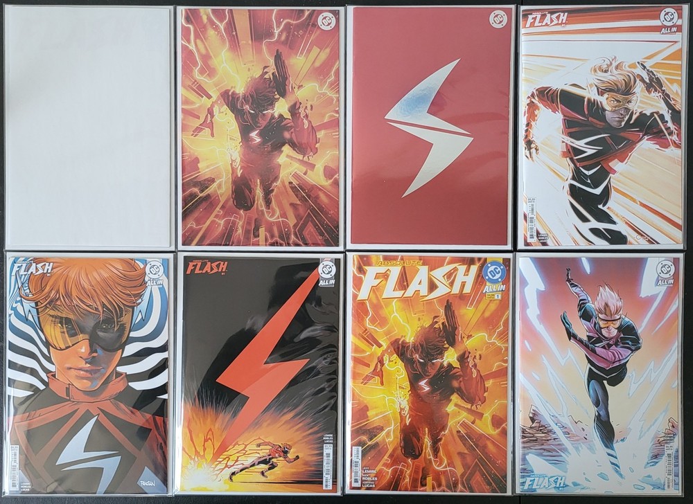 Absolute Flash #1 Lot of  8 Standard Covers, NM or Better