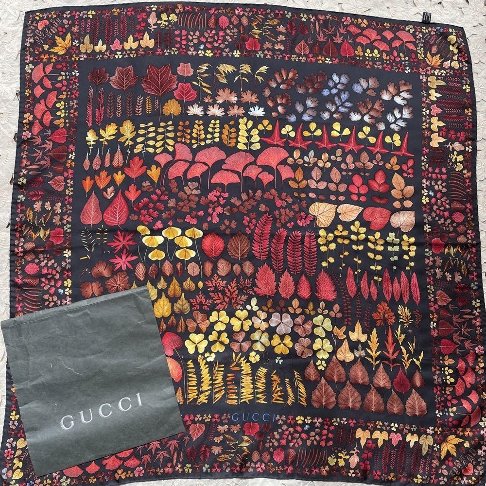 Gucci large silk scarf imported from Japan luxury fashion accessory