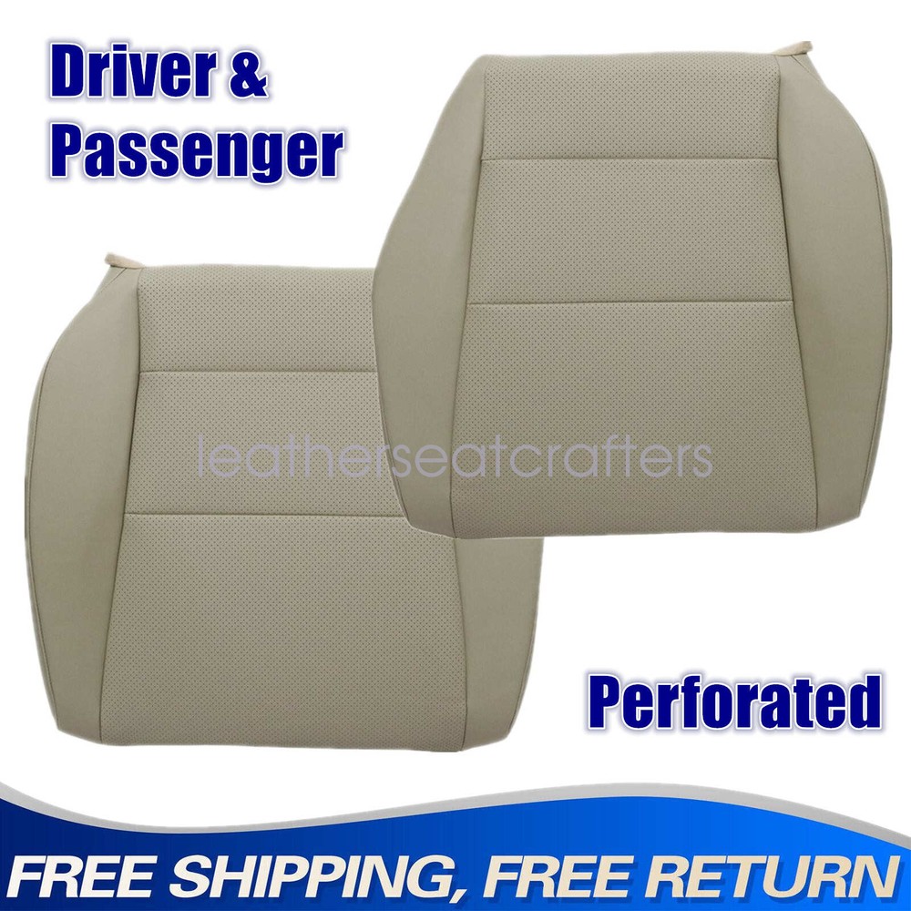 2009-2014 Acura TSX Tan Perforated Leather Seat Covers Driver & Passenger