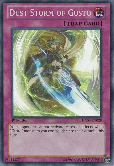 Dust Storm of Gusto HA07-EN029 Super Rare 1st Ed MP Yugioh Card