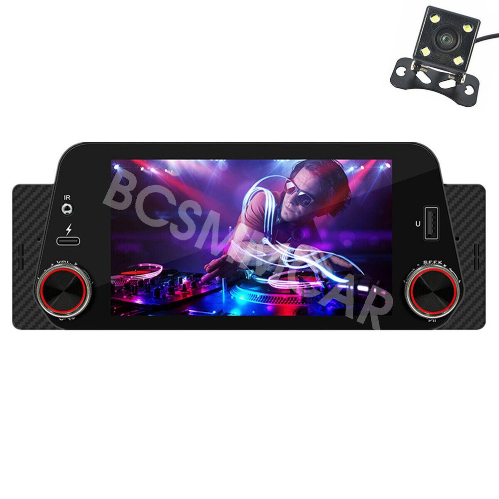 1 Din Car Stereo with Bluetooth, Carplay, Mirror Link, FM, and Rear Camera for Enhanced Driving Experience