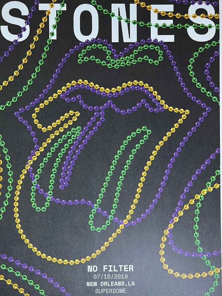Rolling Stones 2019 No Filter Tour New Orleans LA Poster Decor No Frame
