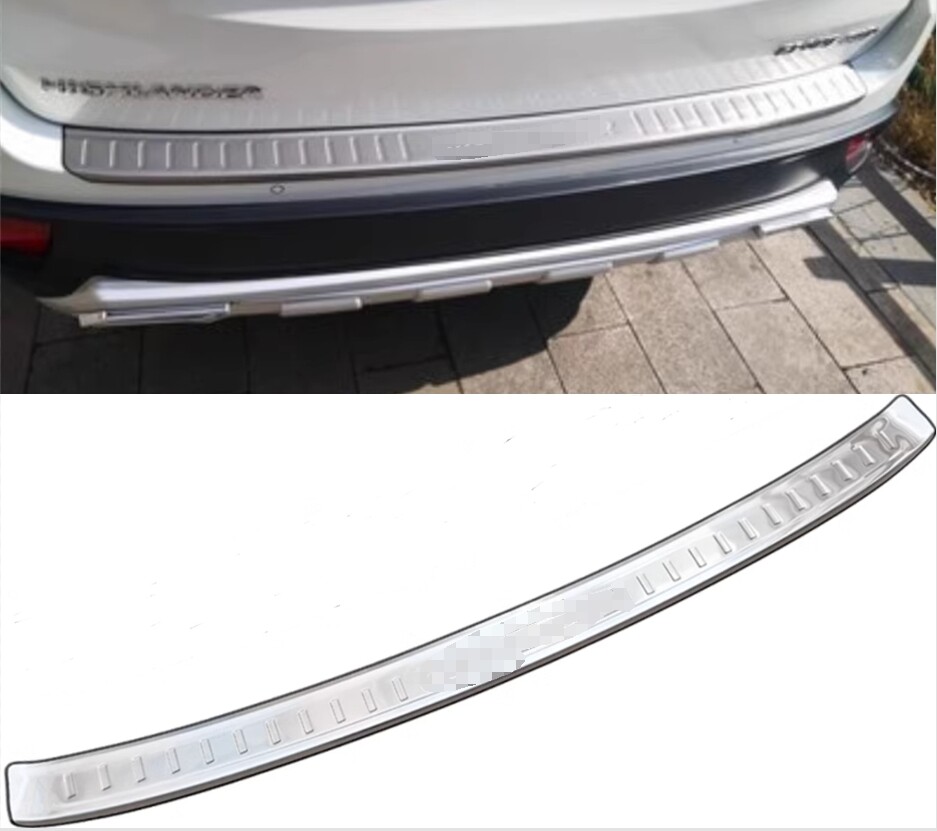 For 2015 2016 2017-18 Toyota Highlander Rear Bumper Sill Plate Guard Cover Trim