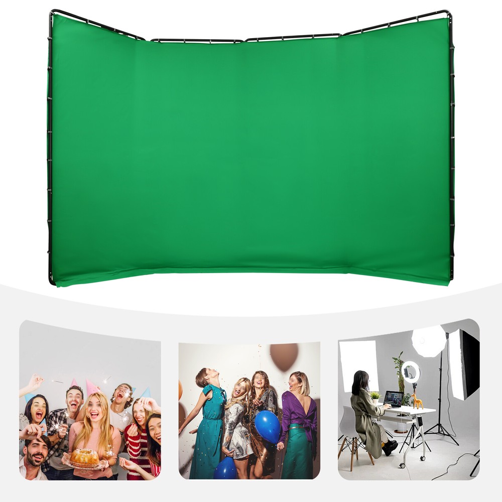 13.12*7.87ft Photography Backdrop Stand Kit with Green Cloth For Photo Studio
