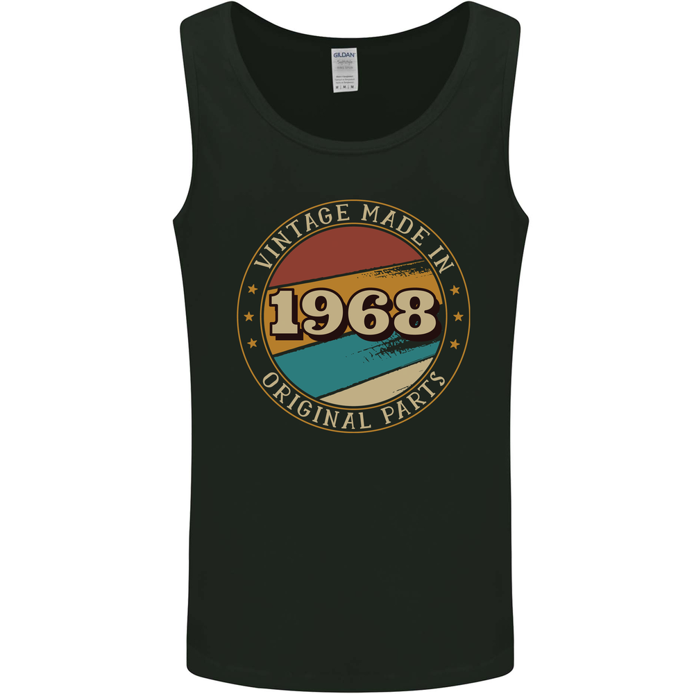 57th Birthday Vintage Made In 1968 Mens Vest Tank Top