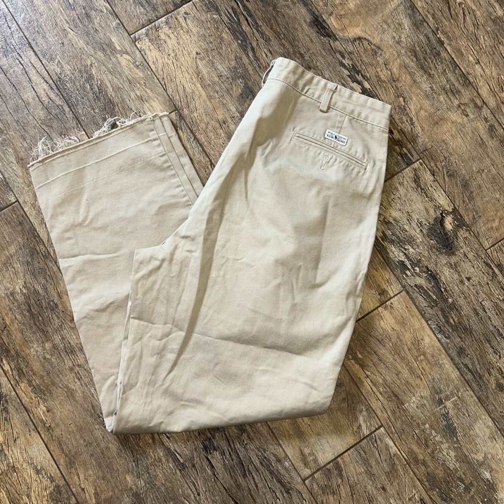 Vintage Polo Ralph Lauren Pants Men 36x30 Beige Chino Hammond Pant  Cotton