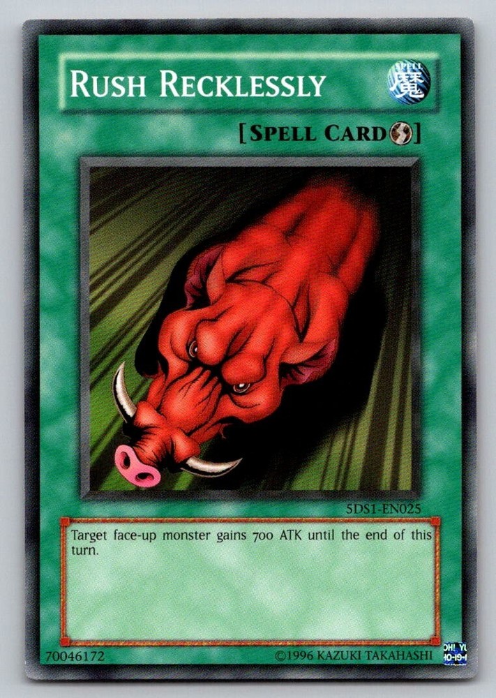 Rush Recklessly Yugioh Speed Duel Card 5DS1-EN025 Ultra Rare