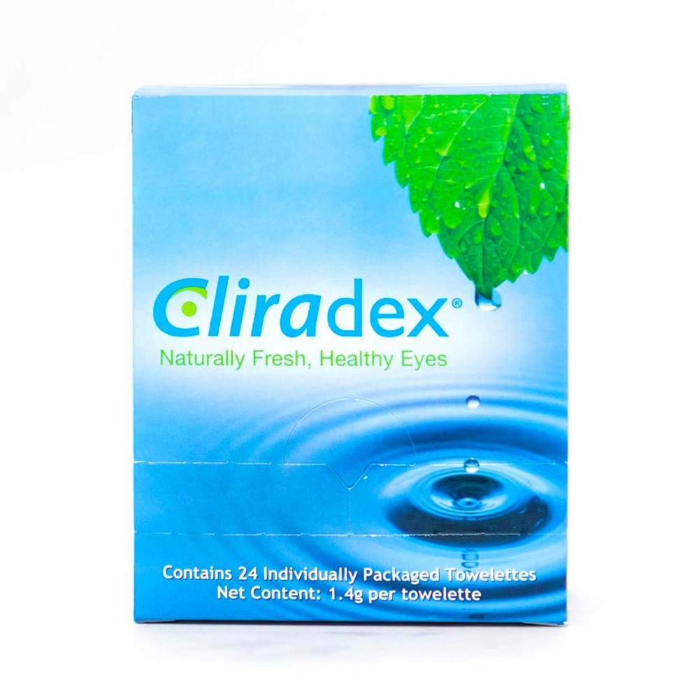 Cliradex Eyelid & Facial Cleansing Wipes - 24 Count for Gentle Skin Care