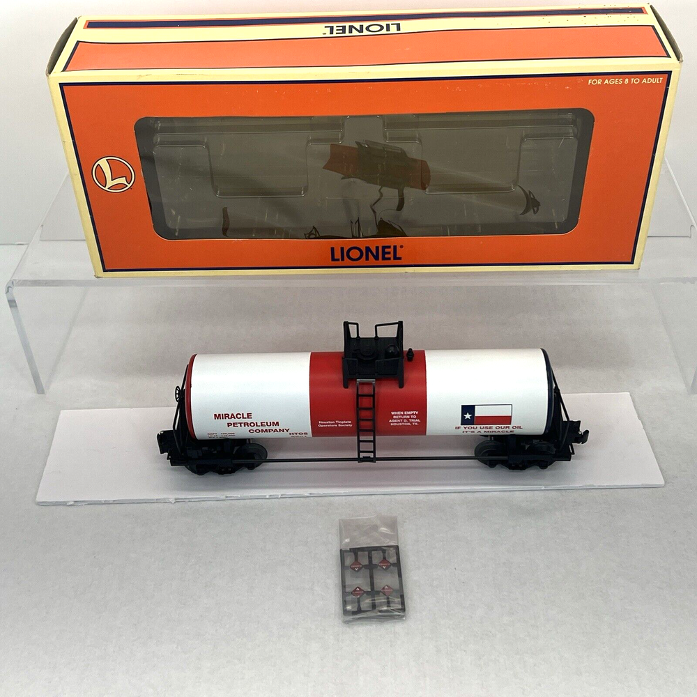 Lionel O Gauge 2001 TCA HTOS Miracle Petroleum Tank Car 6-8901 Club Exclusive