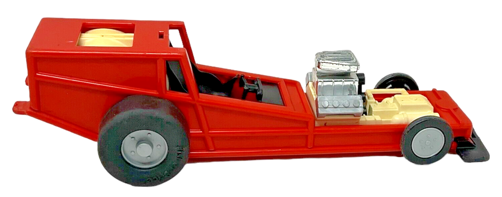 Vintage 1982 Fisher Price Red Pullback Dragster #369 No Car Body or Figure