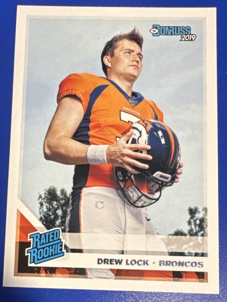 2019 Panini Donruss Rated Rookie Drew Lock #303 Denver Broncos NFL Football Card