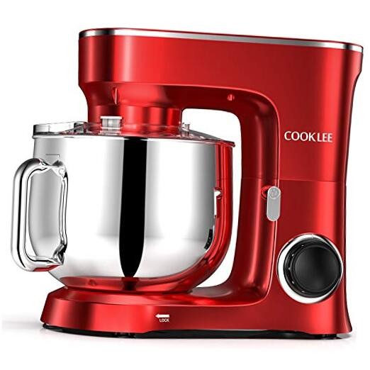 9.5 Qt 660W 10-Speed Stand Mixer Dishwasher Safe Red
