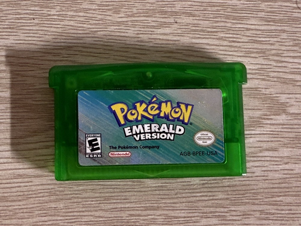 Pokemon Emerald - Nintendo Game Boy Advance; NEEDS NEW INTERNAL BATTERY