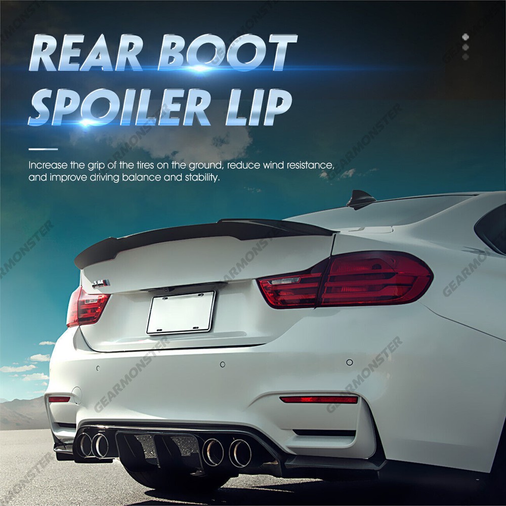 CARBON FIBER LOOK TRUNK SPOILER WING FOR 21-23 BMW G22 4 SERIES 430i G82 M4 PSM