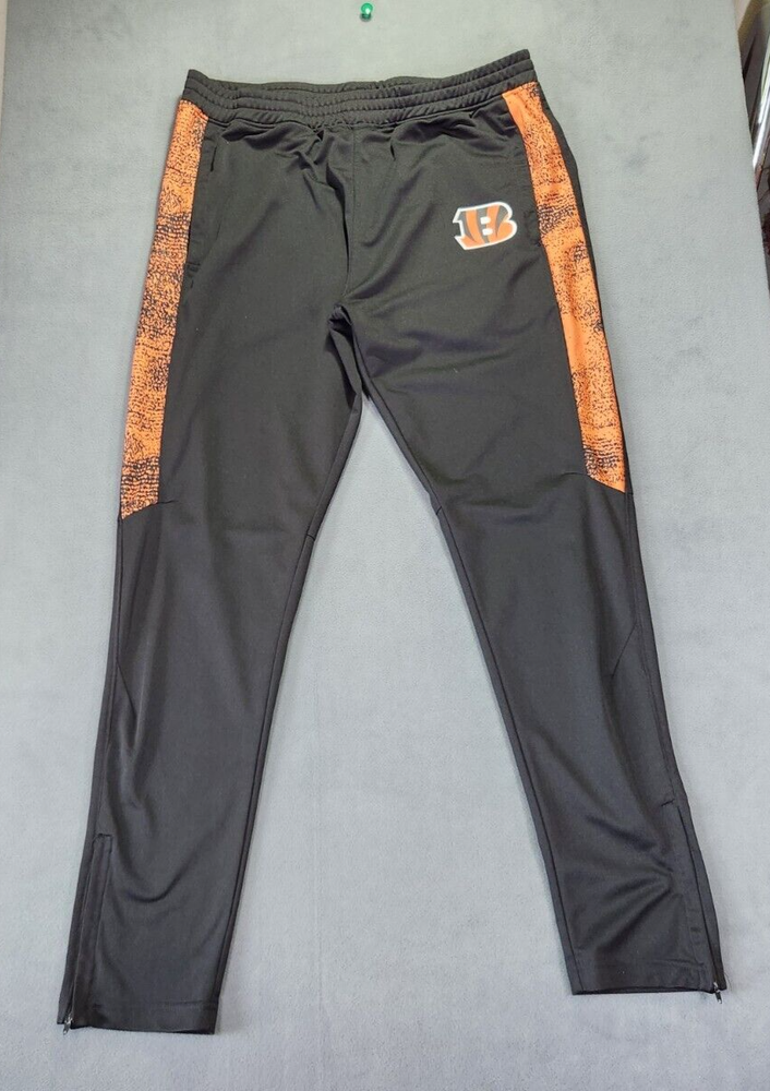 Cincinnati Bengals NFL Team Apparel Pants Mens XXL Black Joggers graphic print