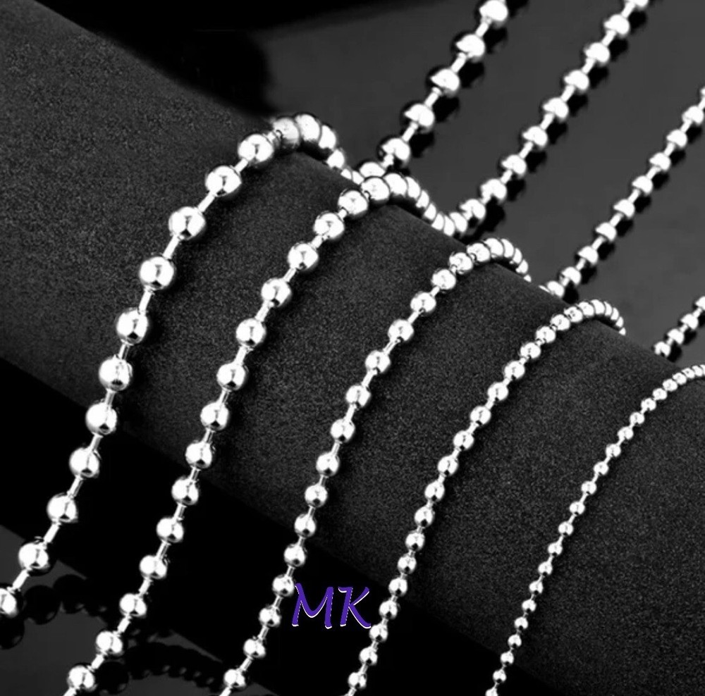 Ball Chain Necklace Stainless Steel 6-40