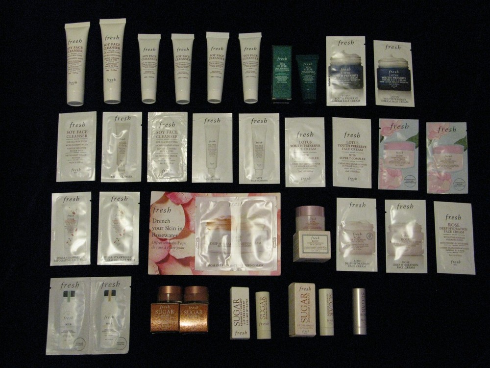Fresh Brand Skin Care 32-Piece Travel Set with Soy Cleanser and Rose Cream