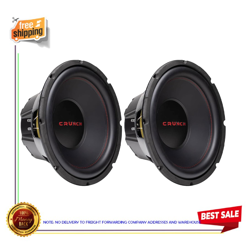 Crunch CRW12D4 12-Inch 4-Ohm Dual Voice Coil Car Subwoofers 2-Pack