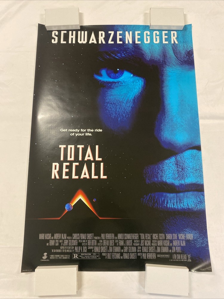 LOT OF 55 TOTAL RECALL 1990 ORIGINAL ROLLED UNUSED 27x40 1-SHEET MOVIE POSTERS