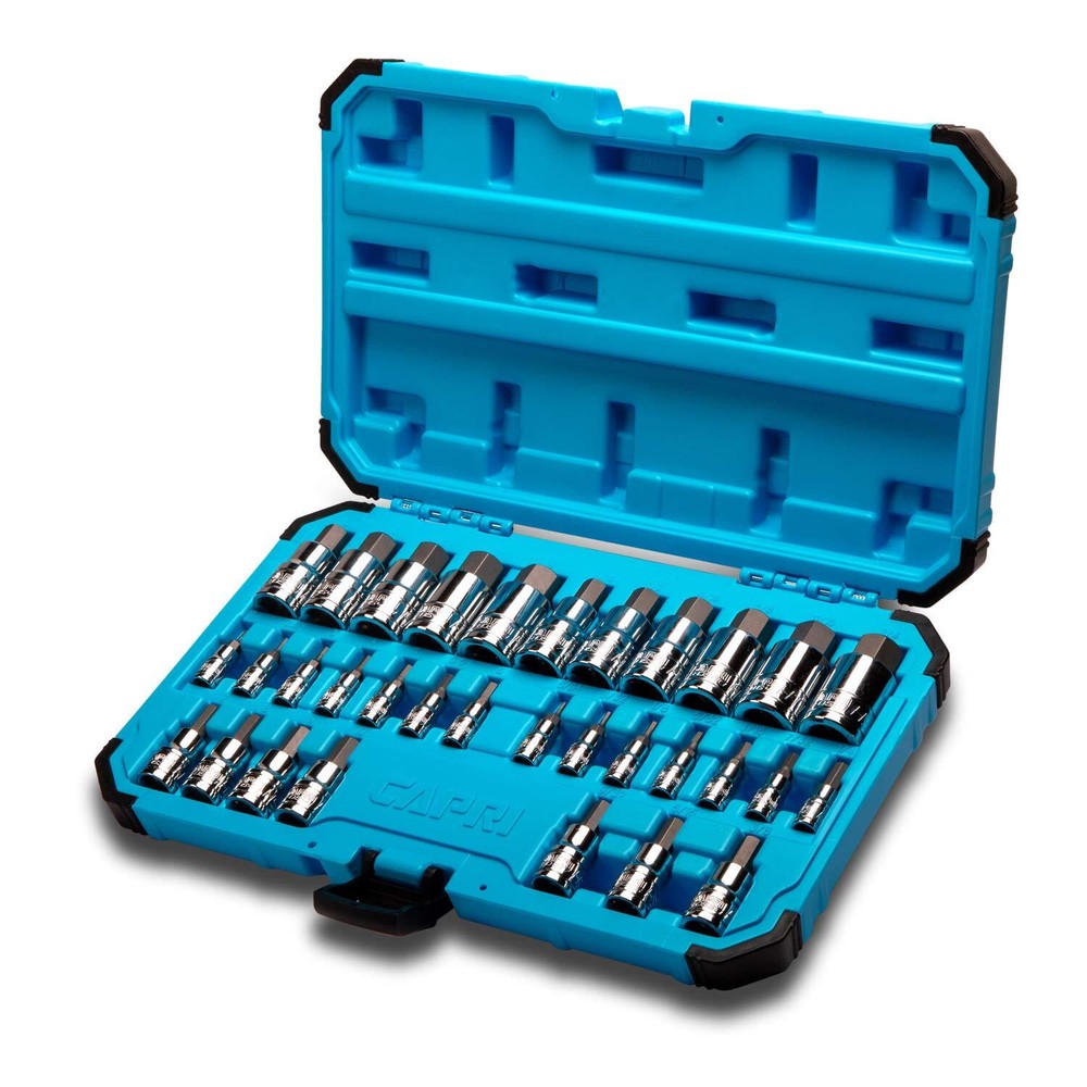 Master Hex Bit Socket Set, Metric and SAE, Advanced Series, 32-Piece