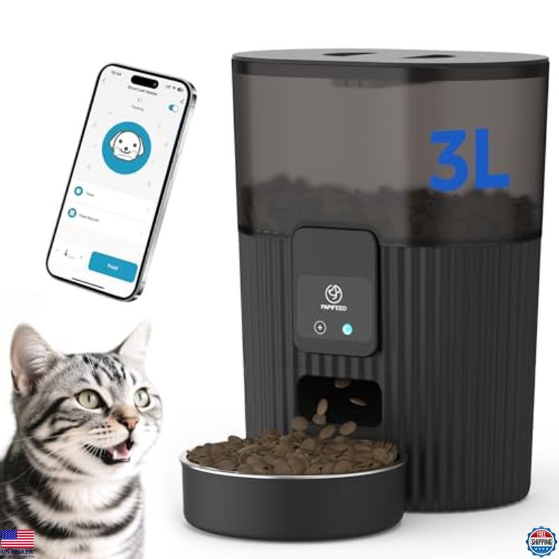WiFi Automatic Cat Feeder 3.5L Timed Pet Food Dispenser for Dogs & Cats