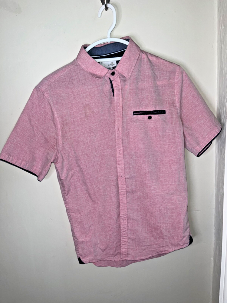 Men's Summer Casual Shirt Button Down Short Sleeve Regular Fit Plain Formal Tops