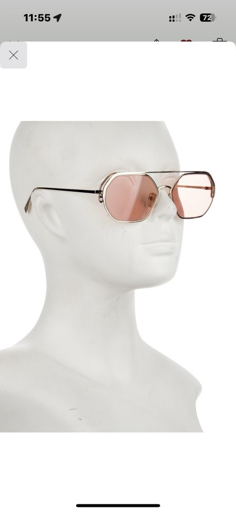 Fendi Retro Sunglasses FE40039U in Black with Gold Accents