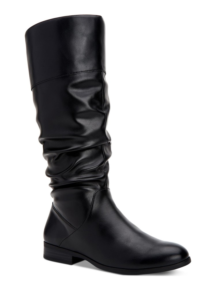 STYLE & COMPANY Womens Black Kelimae Round Toe Block Heel Riding Boot 8.5 M