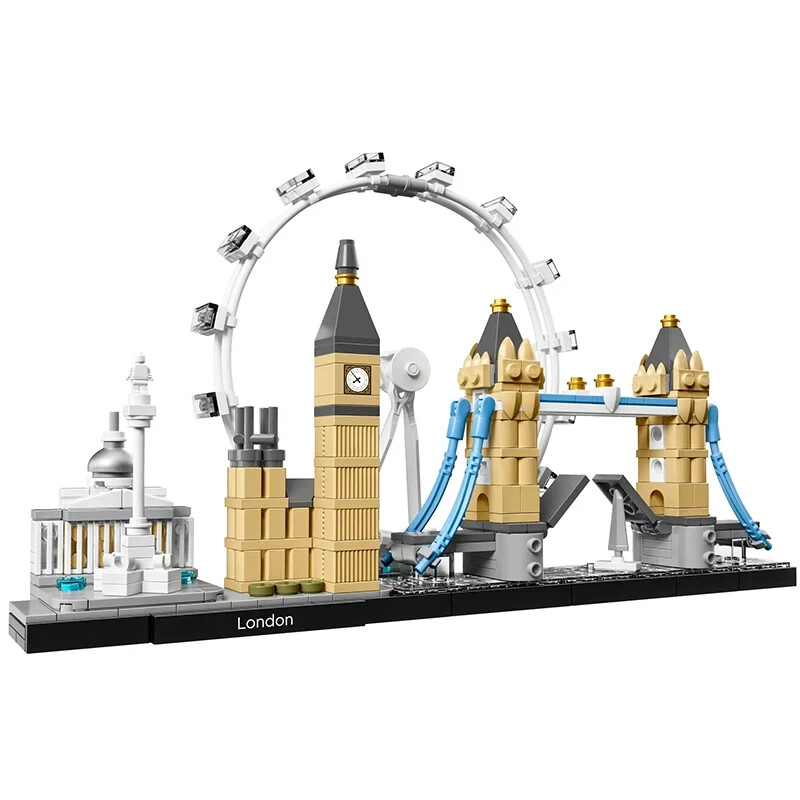 London City Skyline Building Blocks - 3D Puzzle - With Paper Manual - No Box