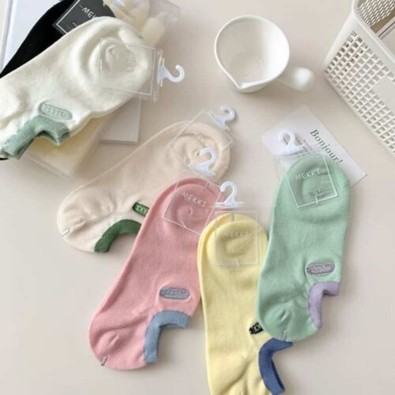 10 Pairs Womens Girls Cotton Crew Socks Lot Candy Solid Color Casual Work Socks