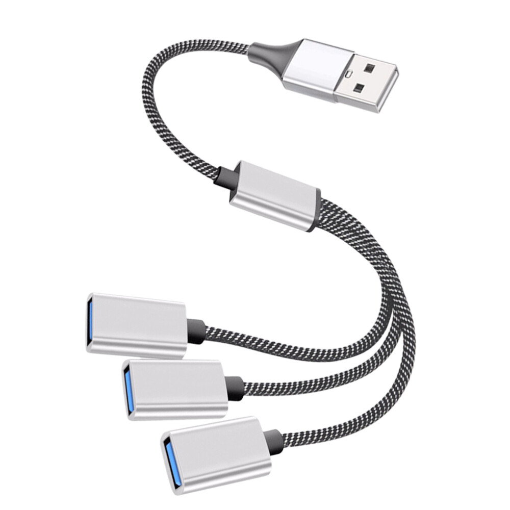 USB Power Splitter Extension Cord with Multiple Ports for Portable Charging