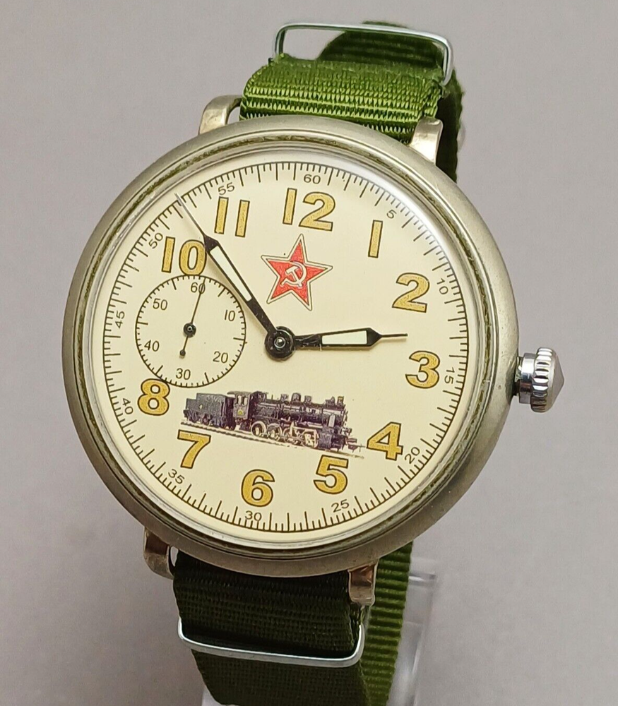 Molnija Molnia Train Vintage USSR Soviet Russian mechanical Wristwatch #165