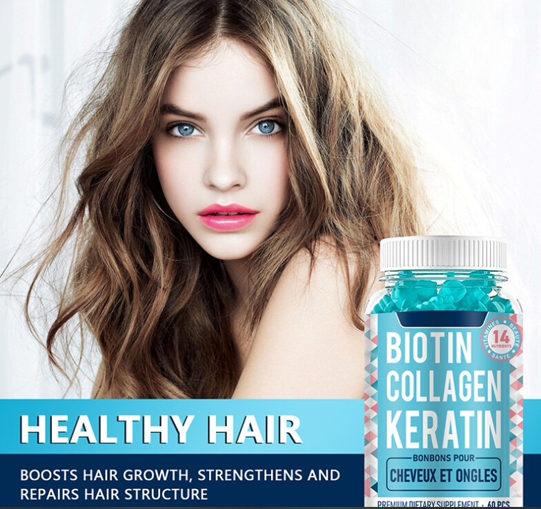 VHP Biotin Collagen Gummy Vitamin Supplement Fudge Strengthens Hair Nails Skin