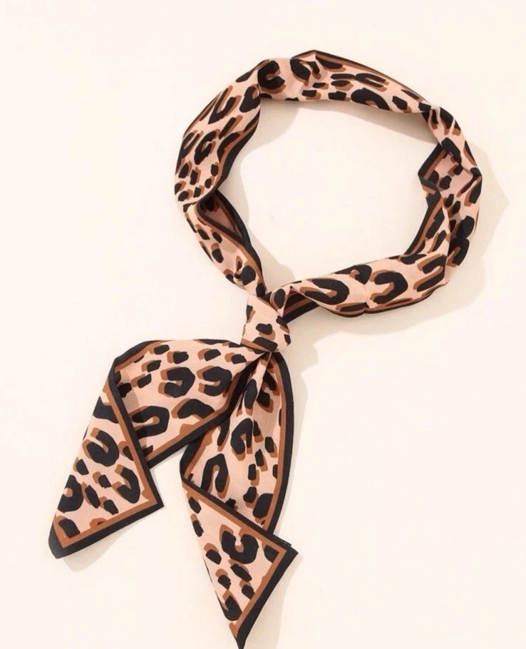 Cheetah Print Hair Scarf Fashion Accessory for Women