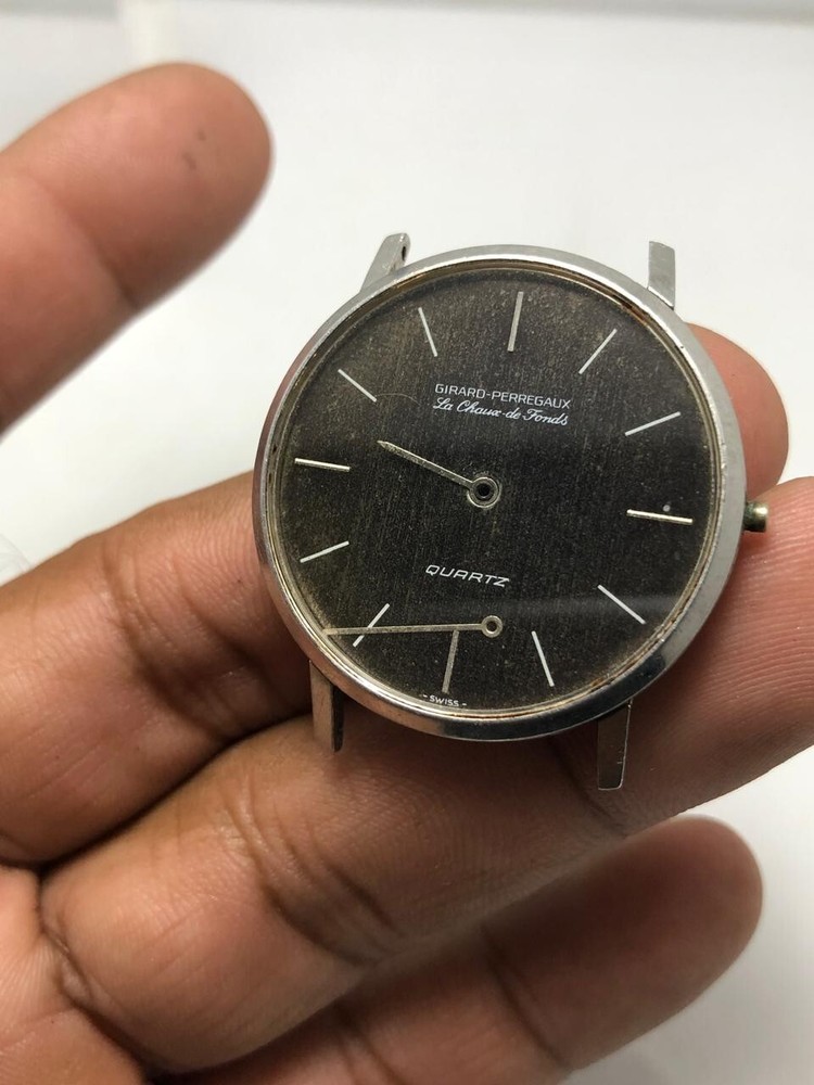 Vintage Girard Perregaux Quartz Watch Case  Used As A Parts