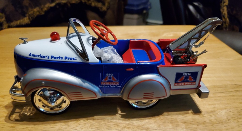Big A Auto Parts 1940 Gendron Tow Truck Pedal Car Bank NIB